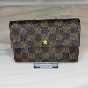 Louis Vuitton Damier Ebene Etui Papier Wallet | Trifold Snap | Authentic